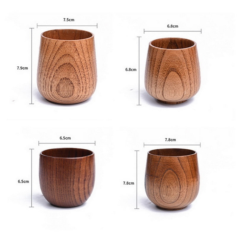Wooden Handmade cups, Natural Spruce Wood Wine Tumblers
