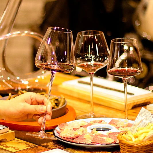 Hand Blown Italian Style Long Stem Glasses