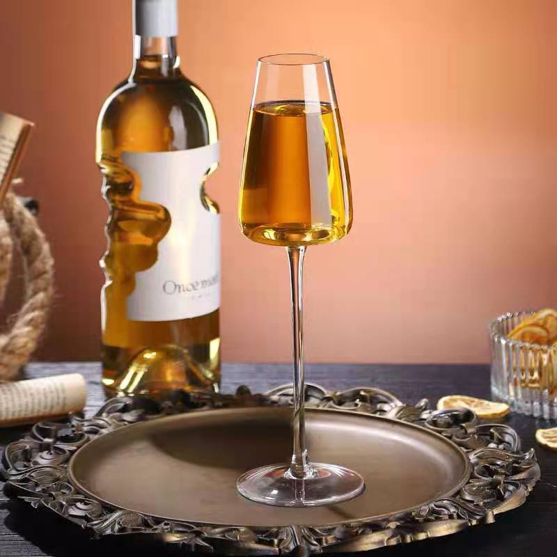 2PCS Large Cups Long Stem Hand Blown Glasses