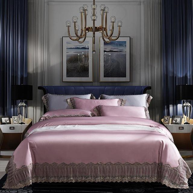 1000TC Egyptian Cotton Luxury Lace Bedding set