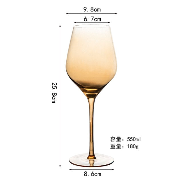 1pcs Luxury Amber Handmade Champagne Cocktail Goblets