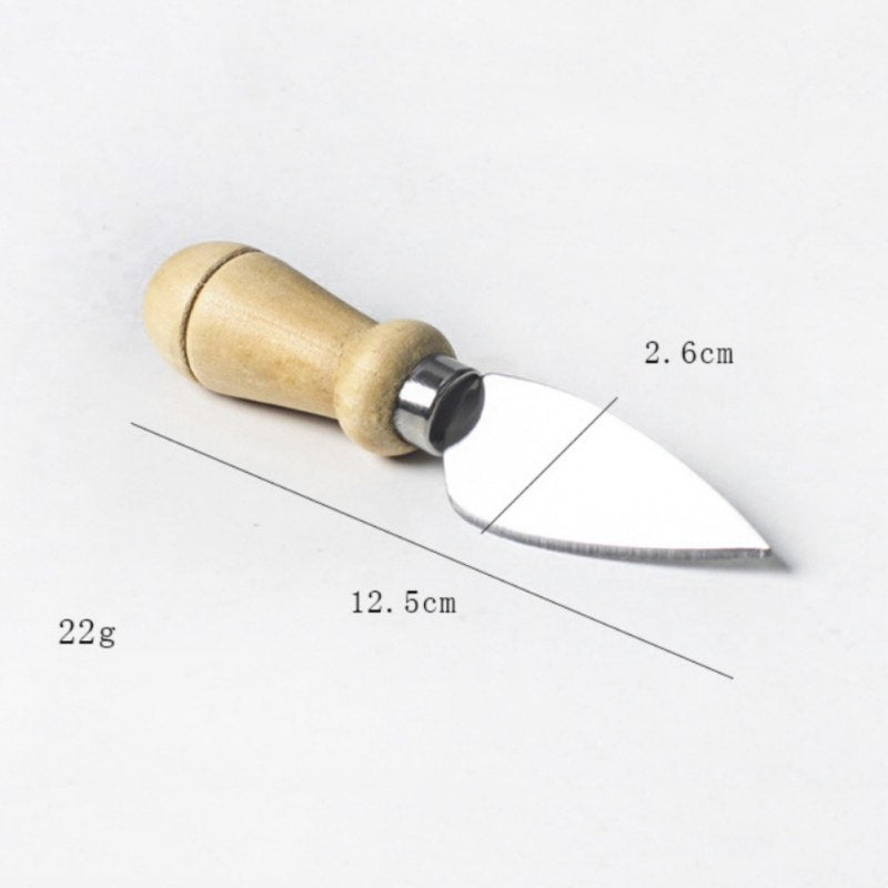 4Pcs Stainless Steel Cheese Knives Set With Bamboo Wooden Handle