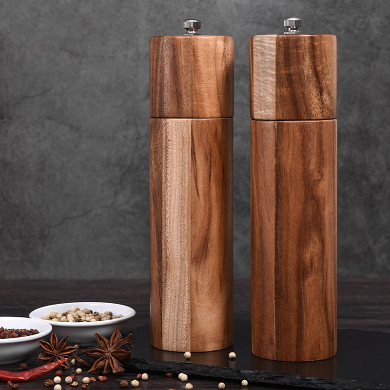 Cylindrical Grinder Multipurpose wooden seasoning Bottle