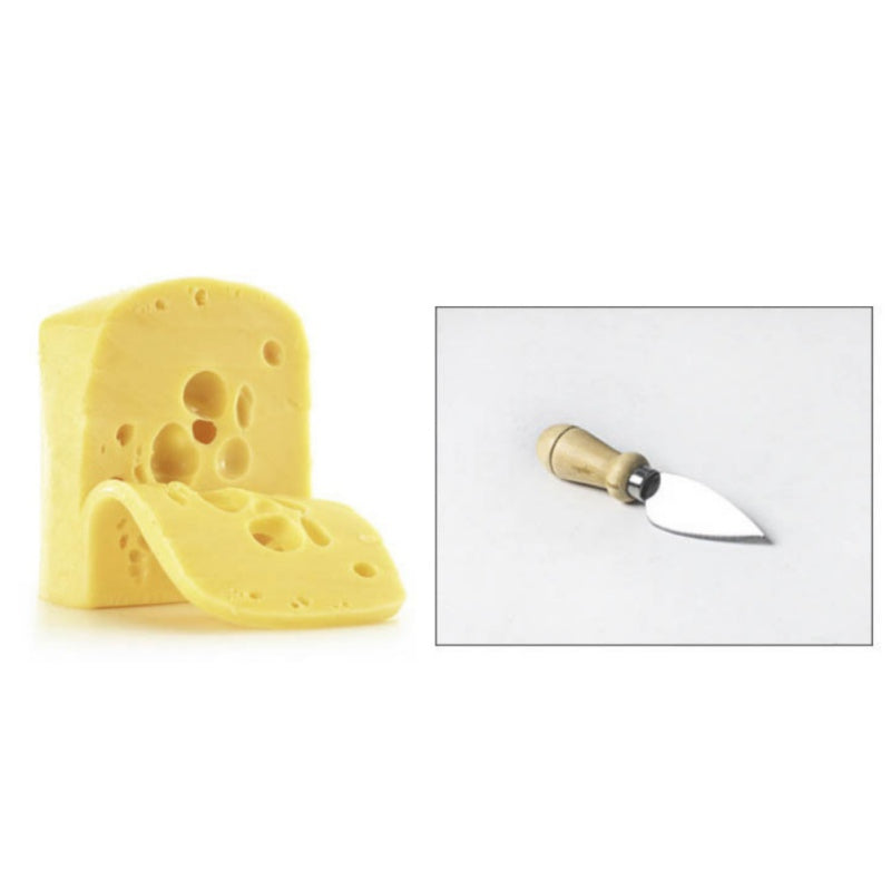 4Pcs Stainless Steel Cheese Knives Set With Bamboo Wooden Handle