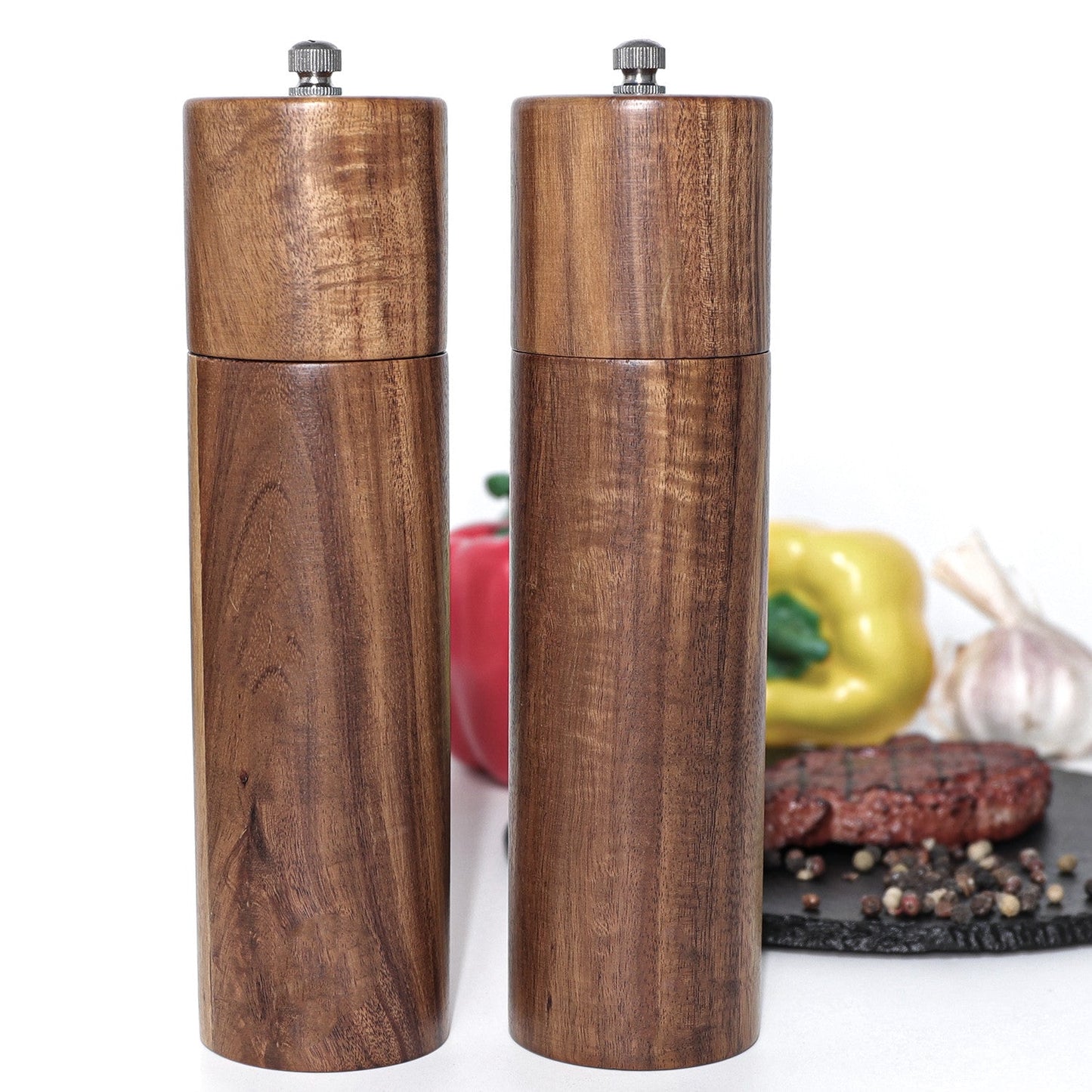 Cylindrical Grinder Multipurpose wooden seasoning Bottle