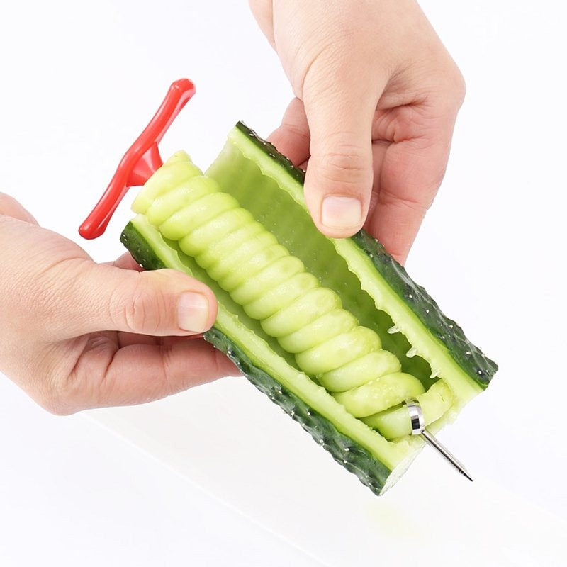 Vegetables Spiral Knife Potato Carrot Cucumber Salad Chopper, Easy Spiral Screw Slicer Kitchen Tools
