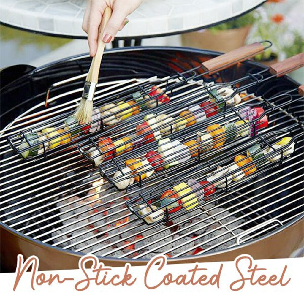 Portable BBQ Grilling Basket, Nonstick, Kitchen accessories