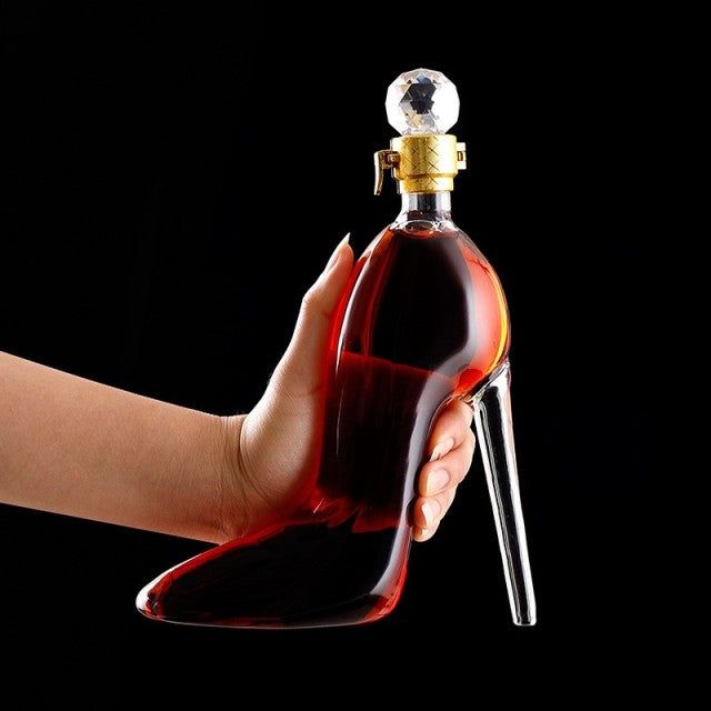 350/750ML Luxurious Crystal High Heels Shape Decanter