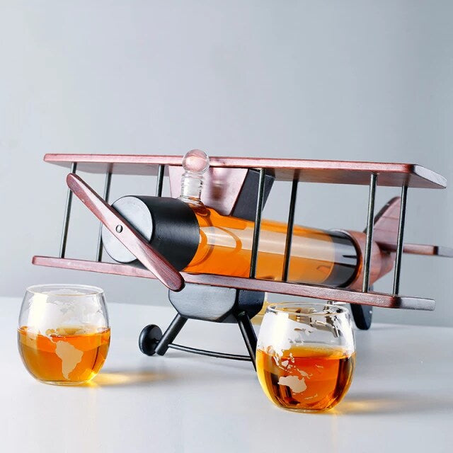 1000ml Airplane Shape Sprits Decanter - Home Bar Handicraft
