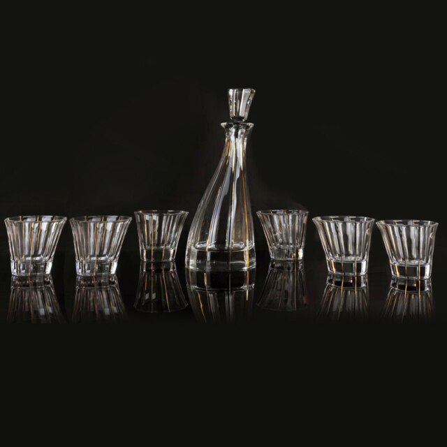 Premium quality 7pcs/set Luxury Gold rim Snifters