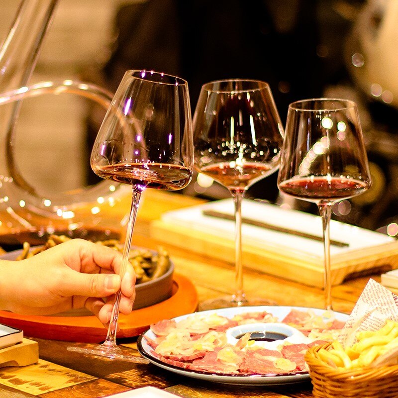 Hand Blown Italian Style Long Stem Glasses