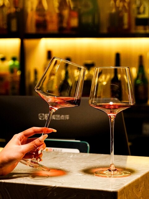 Hand Blown Italian Style Long Stem Glasses