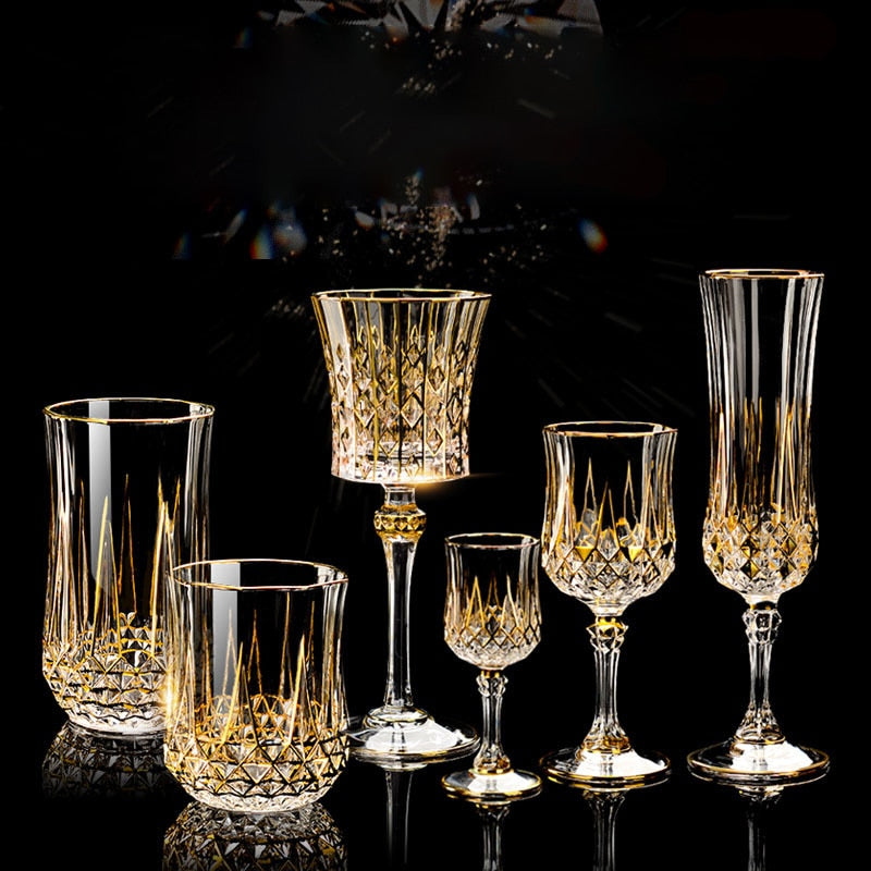 Gold Luxury Crystal Goblet - European Style