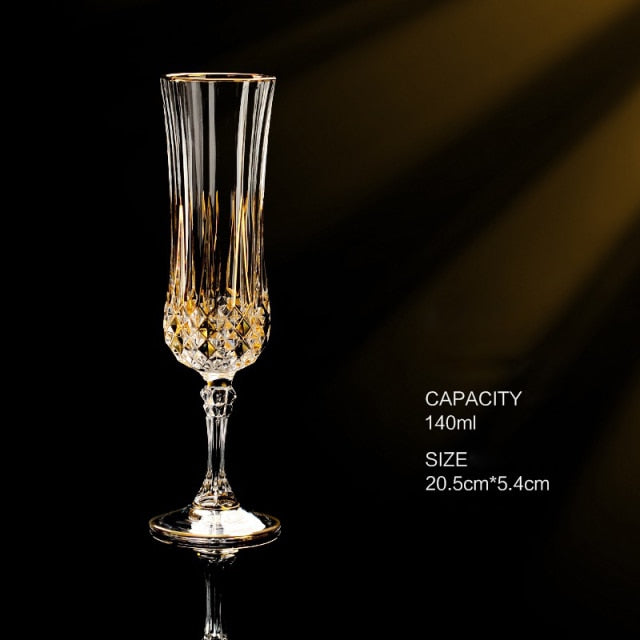 Gold Luxury Crystal Goblet - European Style
