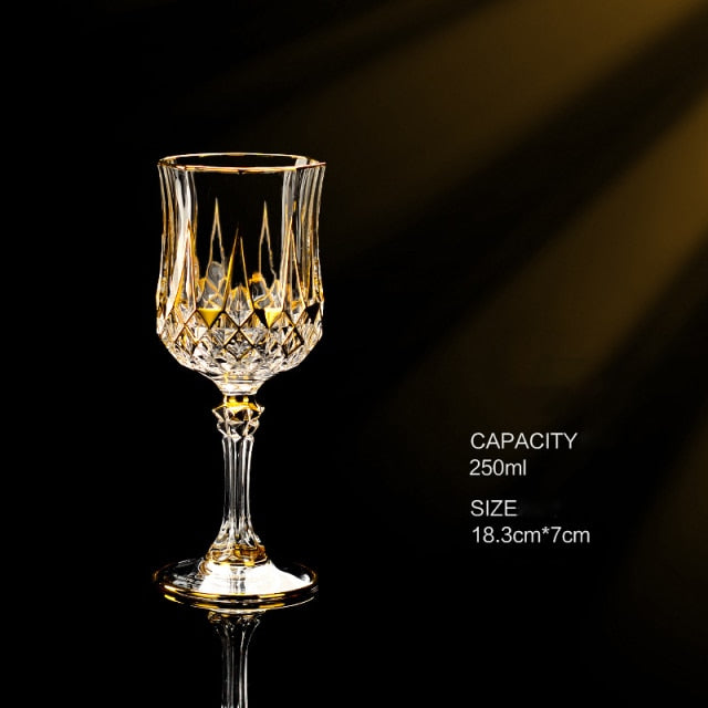 Gold Luxury Crystal Goblet - European Style