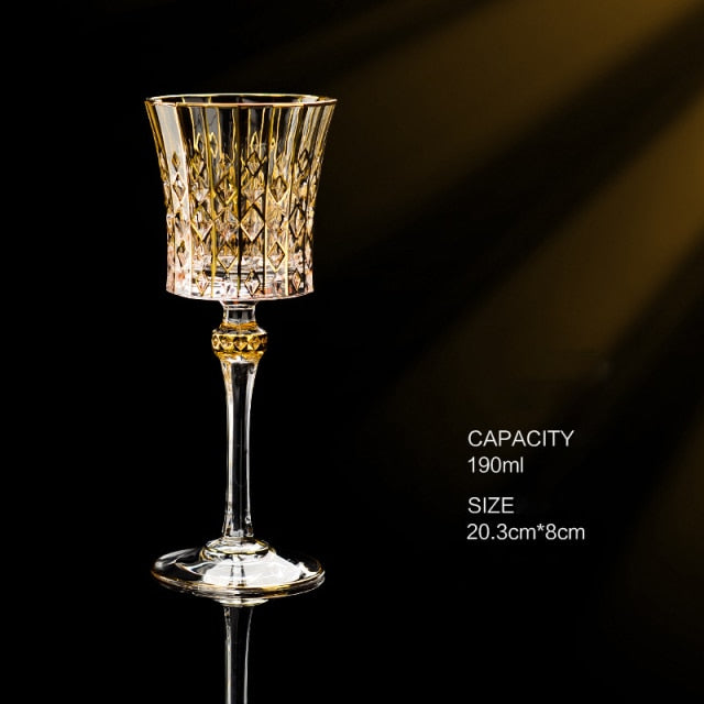 Gold Luxury Crystal Goblet - European Style