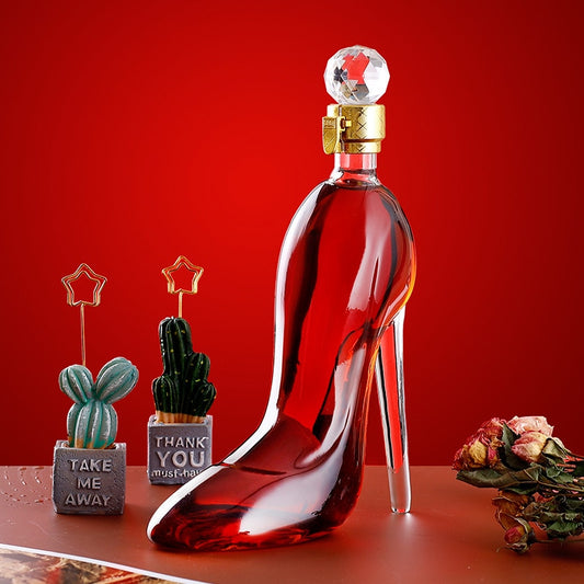 350/750ML Luxurious Crystal High Heels Shape Decanter