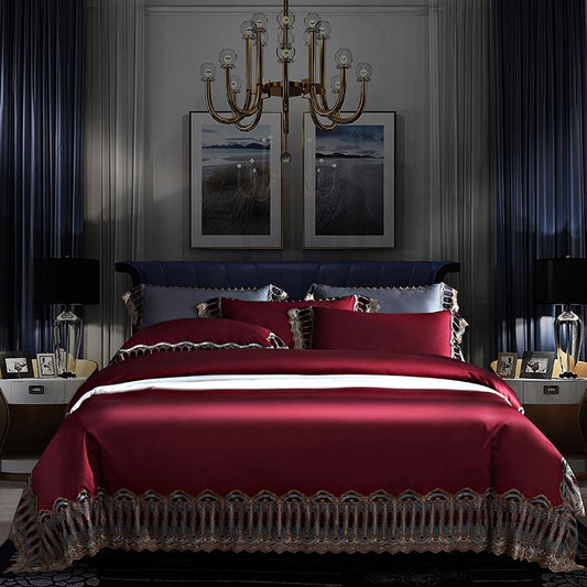1000TC Egyptian Cotton Luxury Lace Bedding set