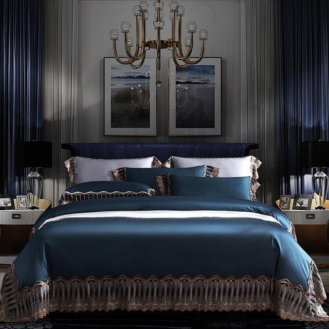 1000TC Egyptian Cotton Luxury Lace Bedding set