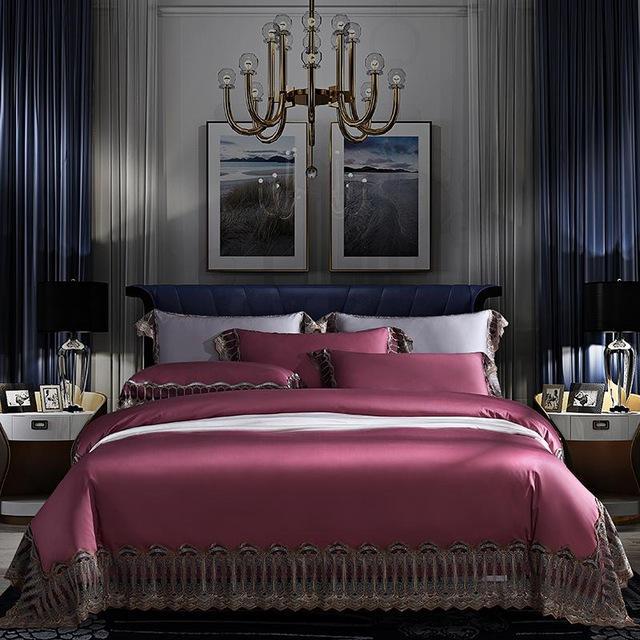 1000TC Egyptian Cotton Luxury Lace Bedding set