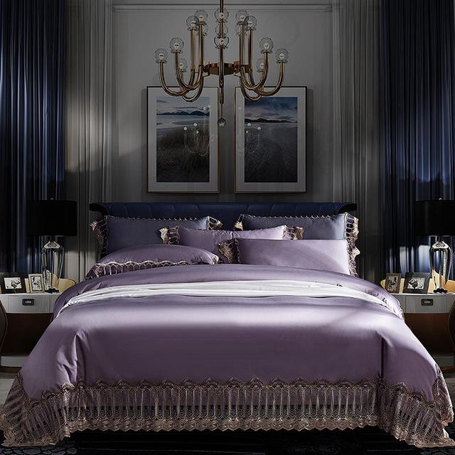 1000TC Egyptian Cotton Luxury Lace Bedding set