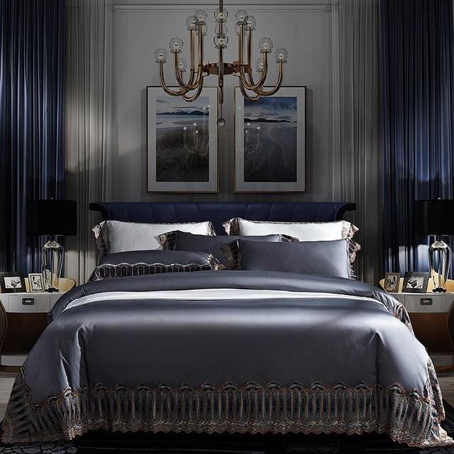 1000TC Egyptian Cotton Luxury Lace Bedding set