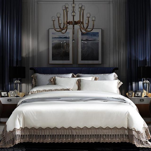 1000TC Egyptian Cotton Luxury Lace Bedding set