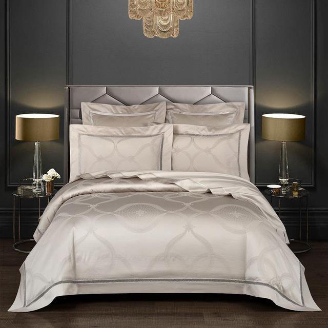 Luxury Egyptian Cotton Jacquard Duvet Cover/Comforter Cover Set - US Queen/SuperKing