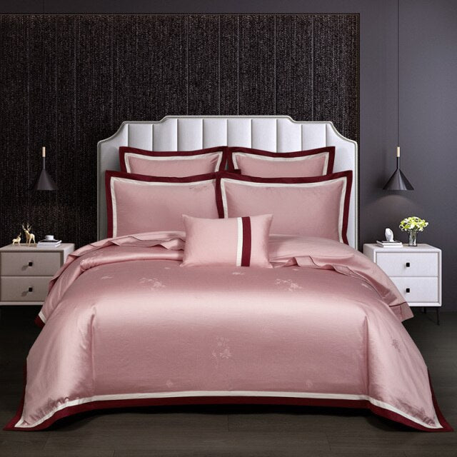 Luxury Egyptian Cotton Jacquard Duvet Cover/Comforter Cover Set - US Queen/SuperKing