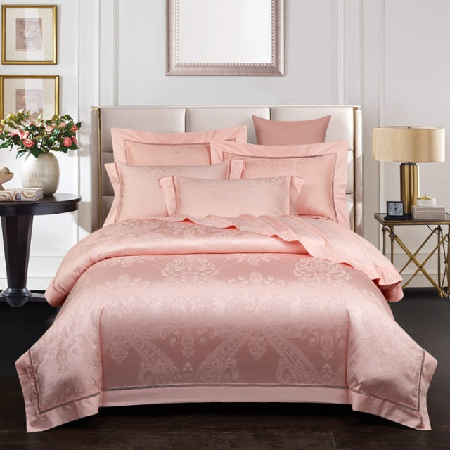 Luxury Egyptian Cotton Jacquard Duvet Cover/Comforter Cover Set - US Queen/SuperKing