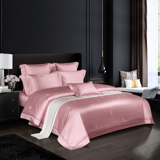 Luxury Egyptian Cotton Jacquard Duvet Cover/Comforter Cover Set - US Queen/SuperKing