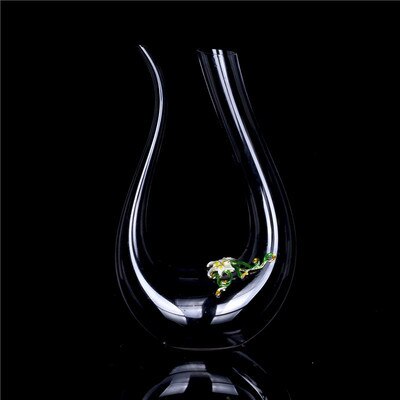 Enamel Lily Crystal Glass Decanter Set /Wedding Gift Set